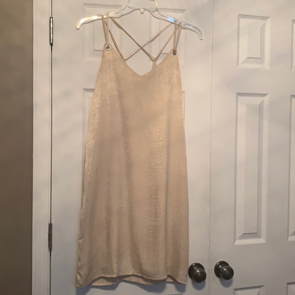 Champagne fully lined sundress- stunning